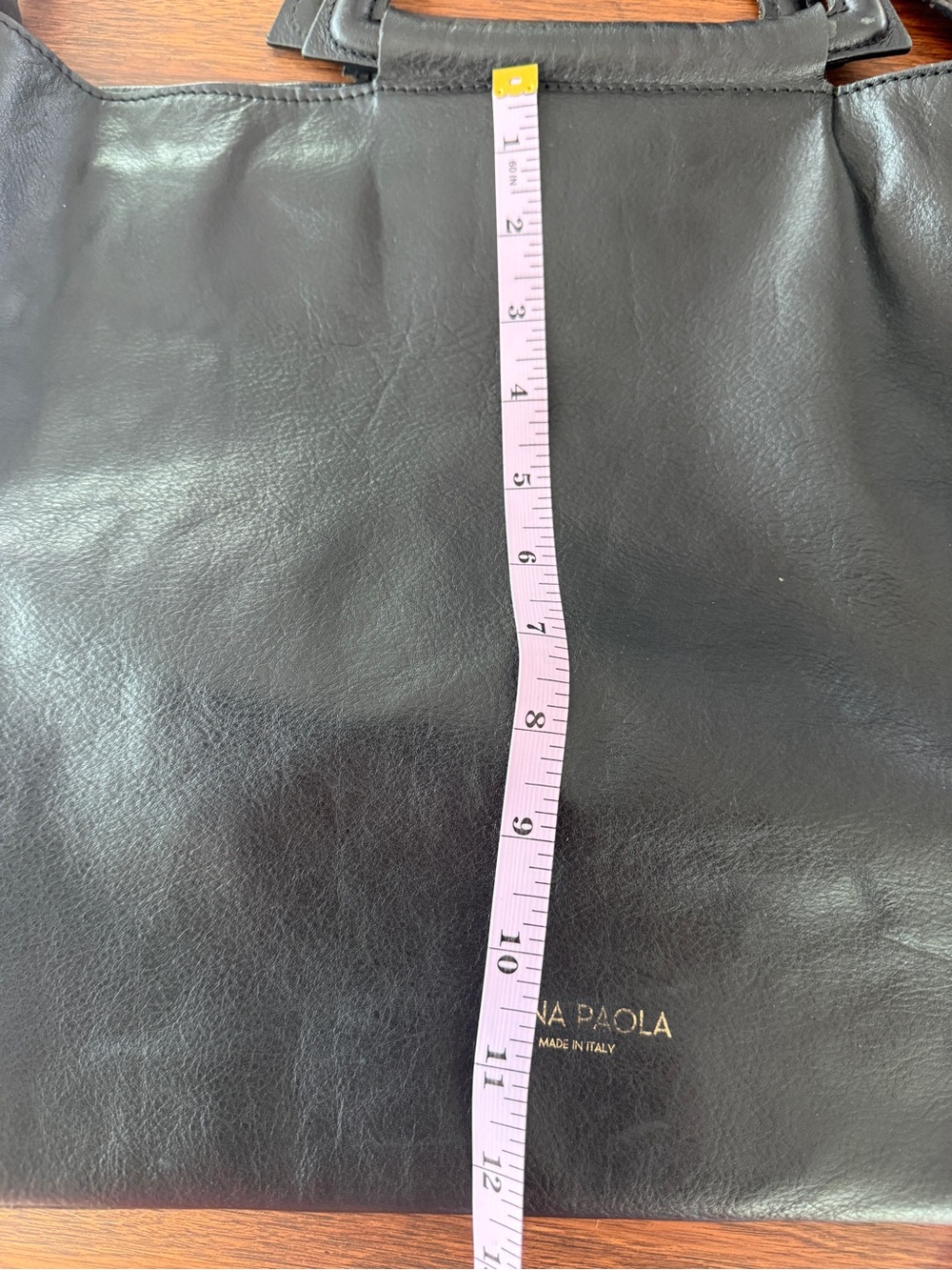 Anna Paola Italian Leather Convertible Tote - Picture 13 of 14